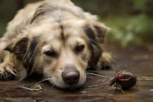 Dead Tick Attached to Dog