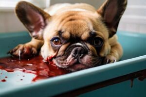 French Bulldog Pooping Blood